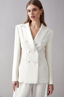 Куртка премиум-класса с увеличенными плечами Coast, белый