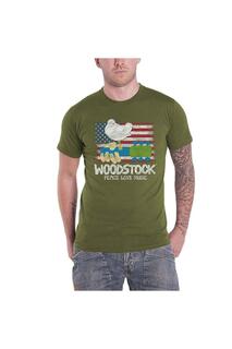 Футболка с флагом Хизер Woodstock, зеленый
