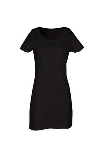 Платье-футболка с овальным вырезом Skinni Fit, черный