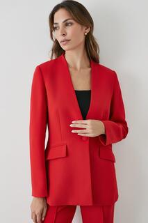 Однобортный пиджак без воротника Debenhams, красный