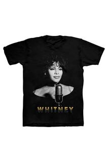 Хлопковая футболка с фотографией Whitney Houston, черный