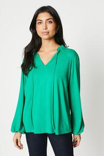 Блузка в стиле бохо с присборенными деталями из джерси Wallis, зеленый
