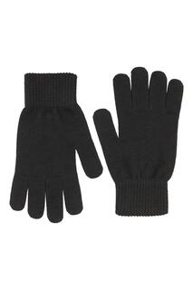Повседневные вязаные перчатки Теплые зимние варежки с манжетами в рубчик Mountain Warehouse, черный
