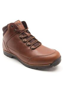 Повседневные кожаные ботинки средней высоты на шнуровке Drake Thomas Crick, коричневый