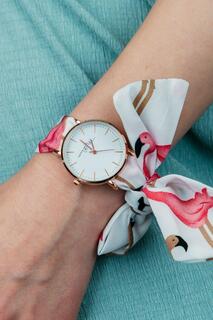 Сменный хлопковый ремешок с узлом из ткани «Белый лебедь» Женевские наручные часы в стиле бохо The Colourful Aura, белый