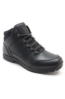 Повседневные кожаные ботинки средней высоты на шнуровке Drake Thomas Crick, черный