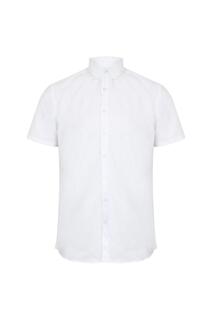 Современная оксфордская рубашка с коротким рукавом Henbury, белый
