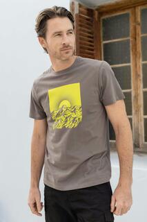 Органическая футболка с принтом Sunrise, повседневный топ с короткими рукавами Mountain Warehouse, серый