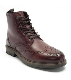 Кожаные ботинки броги &apos;Nesser&apos; до щиколотки на шнуровке Thomas Crick, красный