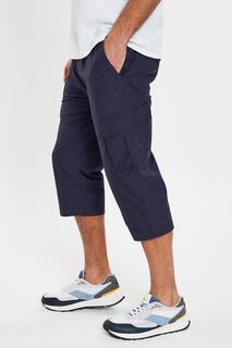 Хлопковые брюки карго без застежек длиной 3/4 &quot;Брюс&quot; Threadbare, синий
