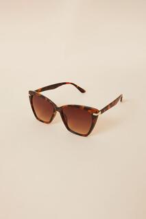 Солнцезащитные очки «кошачий глаз» с прямыми рукавами Accessorize, коричневый