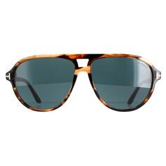 Солнцезащитные очки Aviator Havana Blue FT0932 Jeffrey Tom Ford, коричневый