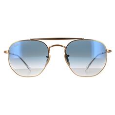 Солнцезащитные очки Aviator Gold Light Blue с градиентом Marshal 3648 Ray-Ban, золото