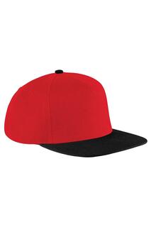 Оригинальная кепка Snapback с плоским козырьком (2 шт. в упаковке) Beechfield, красный