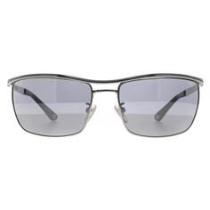 Солнцезащитные очки Aviator Matt Palladium Smoke Mirror Silver SPLB44 Origins 38 Police, серебро