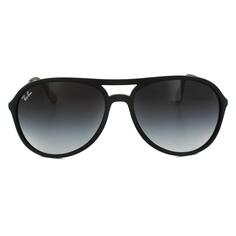 Солнцезащитные очки Aviator Rubber Black Grey Gradient Alex 4201 Ray-Ban, черный