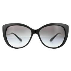 Солнцезащитные очки Cat Eye Black Grey Gradient 8178 Bvlgari, черный