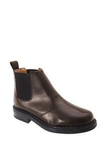 Кожаные ботинки с ластовицей на четверть подкладке для дилеров Roamers, коричневый