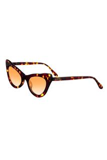 Солнцезащитные очки Kitty ручной работы в Италии Bertha, коричневый