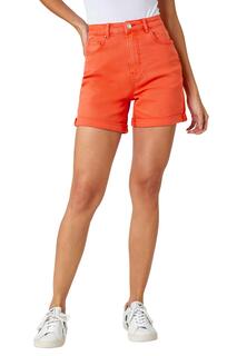 Хлопковые эластичные шорты с подворотом Roman, оранжевый
