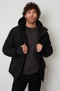 Лыжная куртка Cambio на микрофлисовой подкладке с капюшоном Threadbare, черный