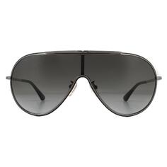 Солнцезащитные очки Shield с блестящими бронзовыми дымчато-серыми градиентами Police, серый