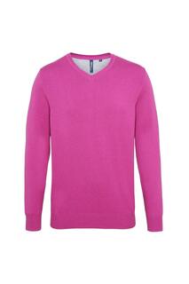 Хлопковый свитер с V-образным вырезом Asquith &amp; Fox, розовый