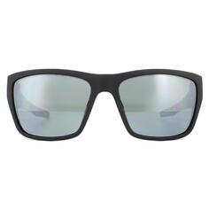 Солнцезащитные очки Wrap Matte Fade Logo HD Plus, серо-зеленые с серебряным зеркалом Spectra Spy, черный