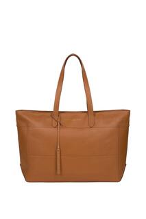 Большая большая сумка из кожи растительного дубления &apos;Milton&apos; Pure Luxuries London, коричневый
