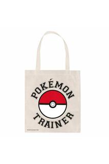 Холщовая большая сумка Trainer Pokemon, белый Pokémon
