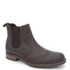 Кожаные ботинки челси с эффектом броги Albert HX London, коричневый