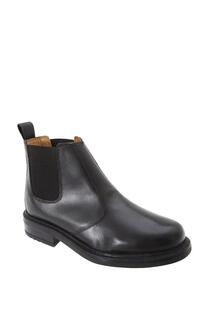 Кожаные ботинки челси с ластовицей на четвертьподкладке Roamers, черный