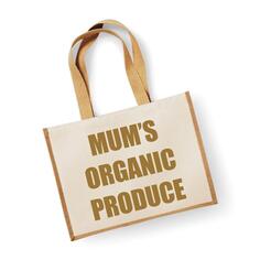 Большая джутовая сумка из натурального золота, органические продукты для мамы 60 SECOND MAKEOVER, золото