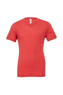 Холщовая футболка Triblend с V-образным вырезом и короткими рукавами Bella + Canvas, красный