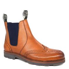 Кожаные ботинки челси с эффектом броги Boughton Frank James, коричневый
