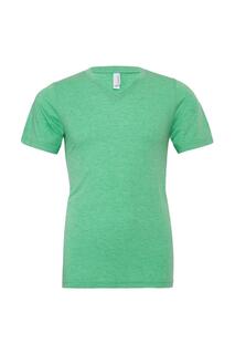 Холщовая футболка Triblend с V-образным вырезом и короткими рукавами Bella + Canvas, зеленый