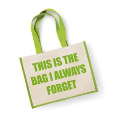 Большая зеленая джутовая сумка, эту сумку я всегда забываю 60 SECOND MAKEOVER, зеленый
