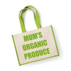 Большая зеленая джутовая сумка, органические продукты для мамы 60 SECOND MAKEOVER, зеленый