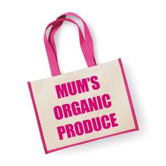 Большая розовая джутовая сумка, органические продукты для мамы 60 SECOND MAKEOVER, розовый
