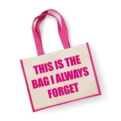Большая розовая джутовая сумка, эту сумку я всегда забываю 60 SECOND MAKEOVER, розовый