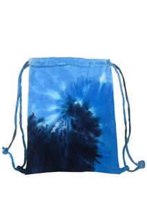 Спортивная большая сумка на шнурке Tie Dye (2 шт.) Colortone, синий