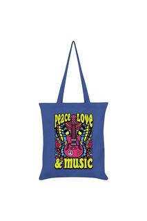 Большая сумка «Мир, любовь и музыка» Grindstore, синий