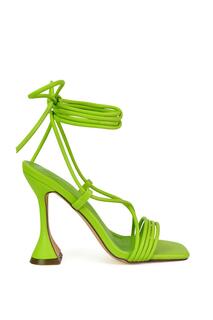 Туфли «Axel» со ​​шнуровкой и квадратным носком, скульптурный каблук XY London, зеленый