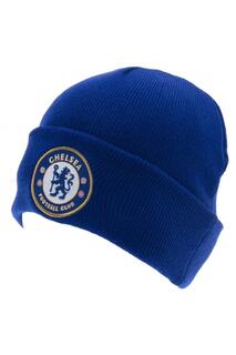 Официальная вязаная шапка с отворотом Chelsea FC, синий
