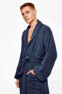 Полотенце Банный халат Мужской халат 100% хлопок Brentfords, синий