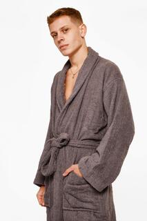 Полотенце Банный халат Мужской халат 100% хлопок Brentfords, серый