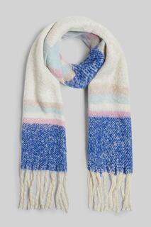 Полосатый шарф-одеяло James Lakeland, синий