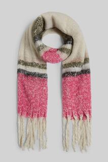 Полосатый шарф-одеяло James Lakeland, розовый
