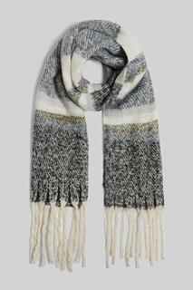 Полосатый шарф-одеяло James Lakeland, черный