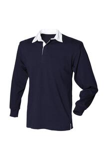 Спортивная рубашка для регби с длинным рукавом Front Row, темно-синий